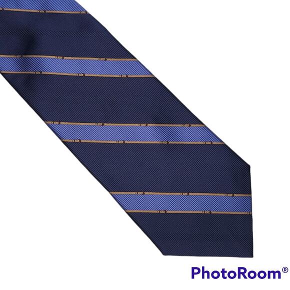 Brooks Brothers blue stripe 100% Silk tie - Picture 1 of 6
